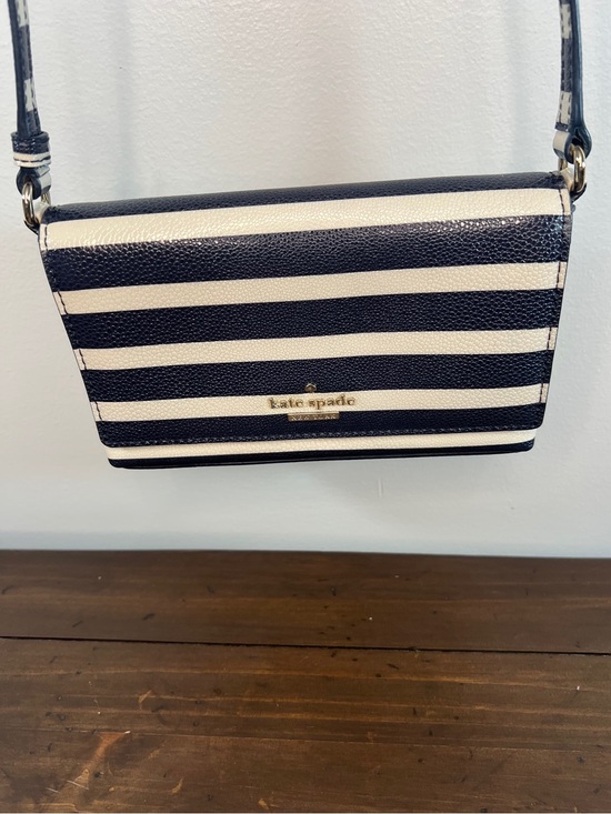 kate spade Handbags - Kate Spade Blue and White Crossbody Bag with Adjustable Strap